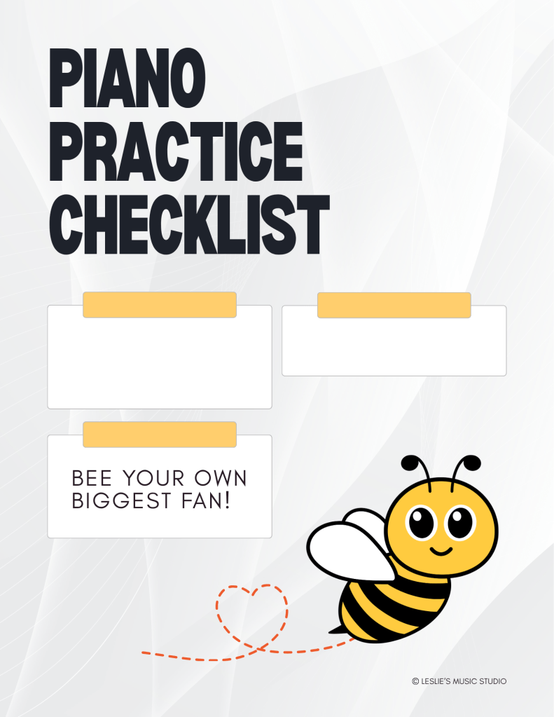 Piano Practice Checklist
